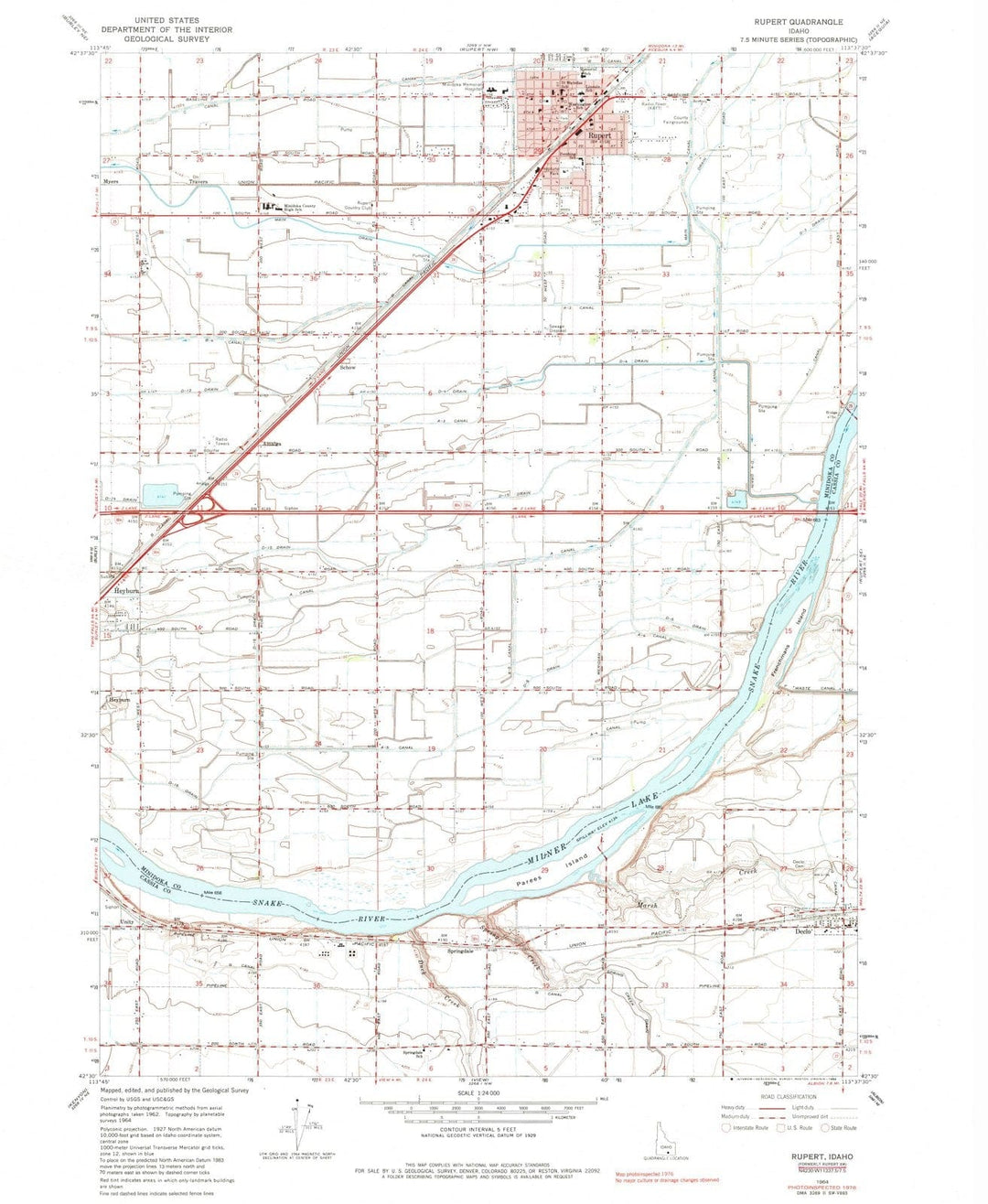 1964 Rupert, ID - Idaho - USGS Topographic Map v2
