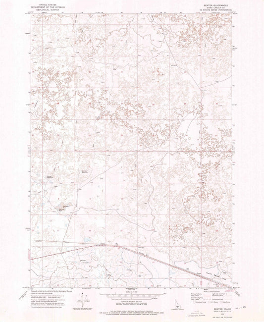 1972 Senter, ID - Idaho - USGS Topographic Map
