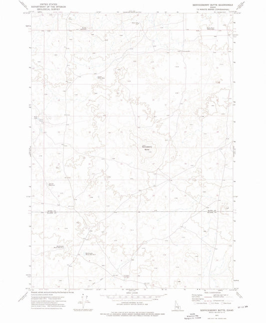 1972 Serviceberry Butte, ID - Idaho - USGS Topographic Map