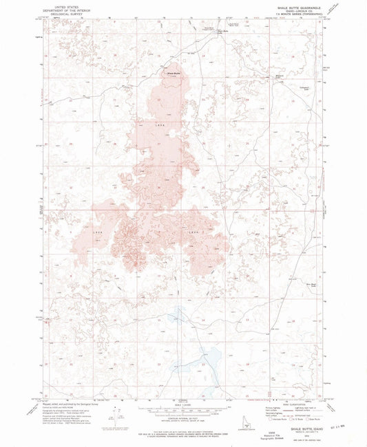 1972 Shale Butte, ID - Idaho - USGS Topographic Map