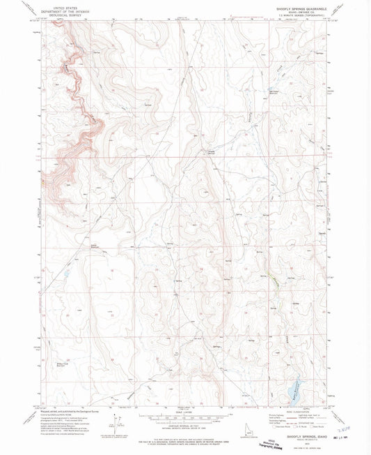 1972 Shoofly Springs, ID - Idaho - USGS Topographic Map