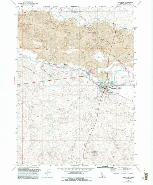 1971 Shoshone, ID - Idaho - USGS Topographic Map