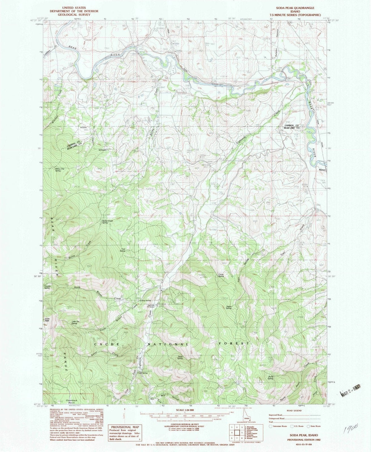 1982 Soda Peak, ID - Idaho - USGS Topographic Map