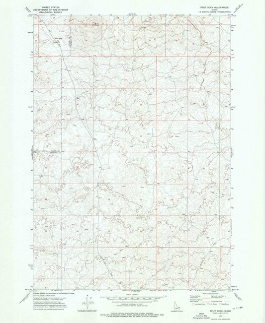 1972 Split Rock, ID - Idaho - USGS Topographic Map