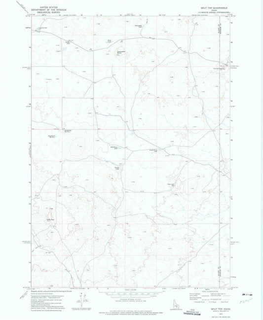 1972 Split Top, ID - Idaho - USGS Topographic Map