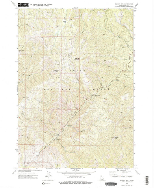 1972 Sunset MTN, ID - Idaho - USGS Topographic Map