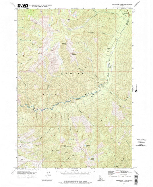 1972 Swanholm Peak, ID - Idaho - USGS Topographic Map