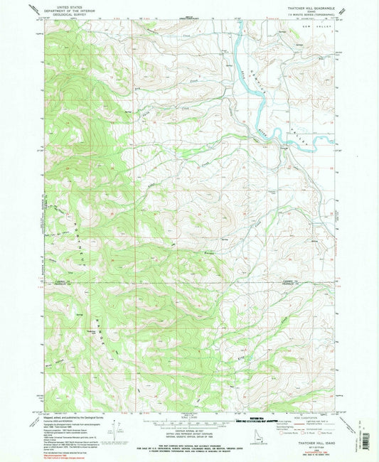 1969 Thatcher Hill, ID - Idaho - USGS Topographic Map