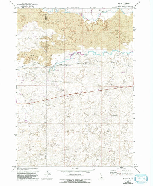 1971 Tunupa, ID - Idaho - USGS Topographic Map