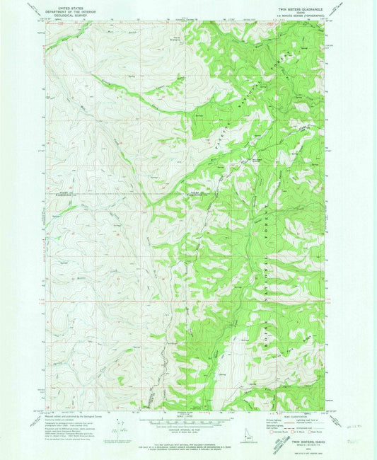 1970 Twin Sisters, ID - Idaho - USGS Topographic Map