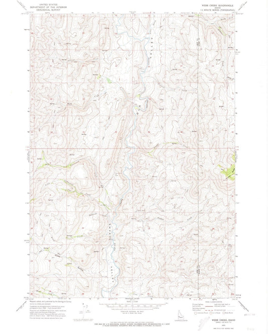 1970 Webb Creek, ID - Idaho - USGS Topographic Map