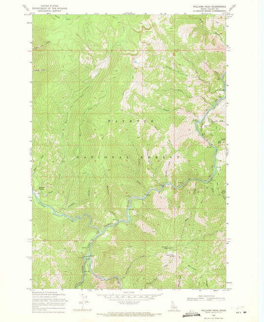1969 Williams Peak, ID - Idaho - USGS Topographic Map