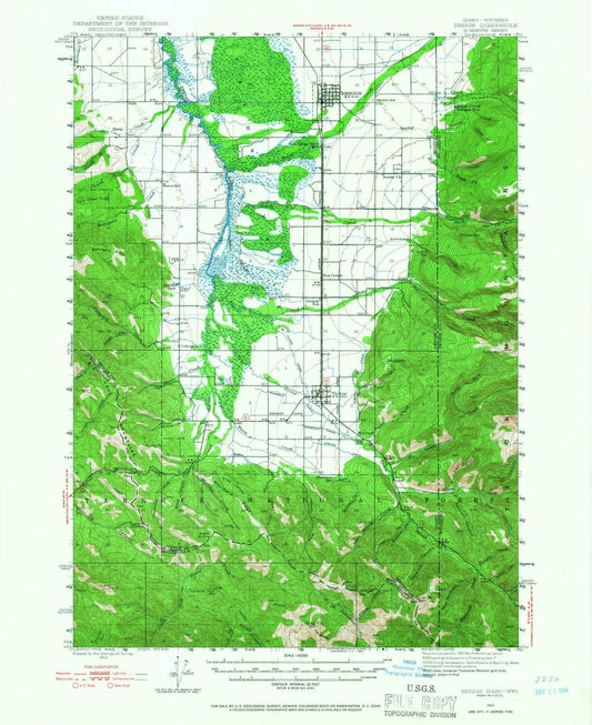 1943 Driggs, ID - Idaho - USGS Topographic Map