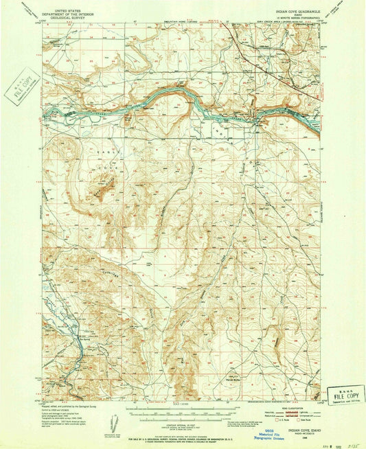 1948 Indian Cove, ID - Idaho - USGS Topographic Map