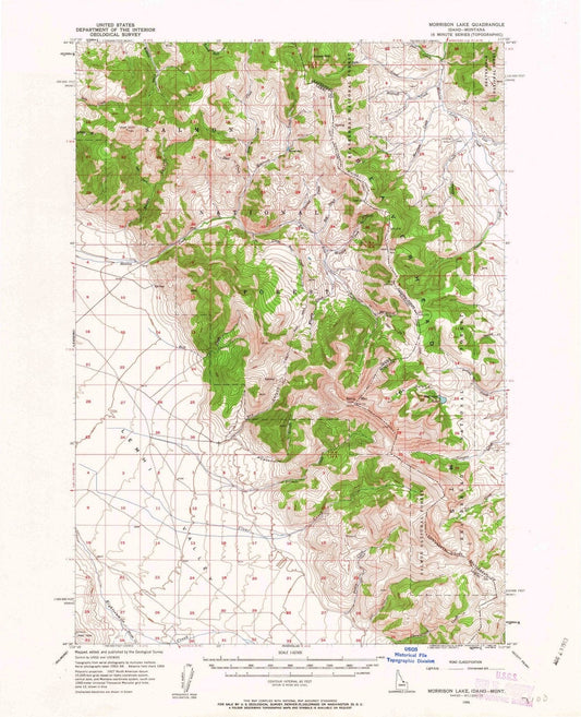 1956 Morrison Lake, MT - Montana - USGS Topographic Map