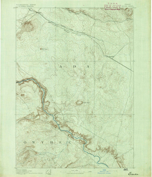 1892 Bisuka, ID - Idaho - USGS Topographic Map