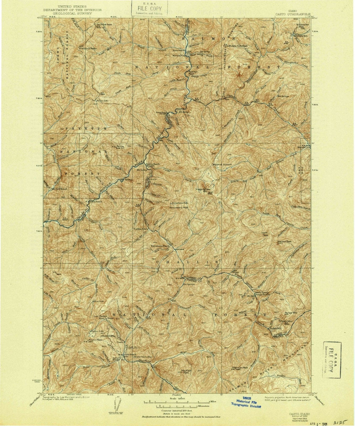 1930 Casto, ID - Idaho - USGS Topographic Map