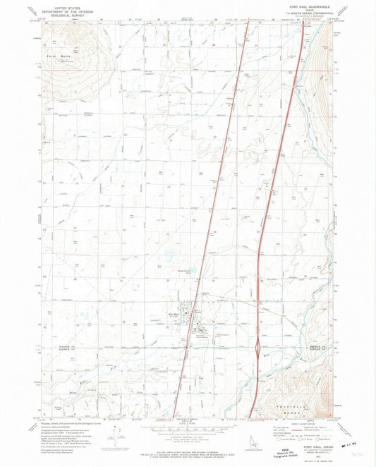 1971 Fort Hall, ID - Idaho - USGS Topographic Map