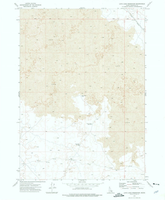 1973 Lava Lake Reservoir, ID - Idaho - USGS Topographic Map