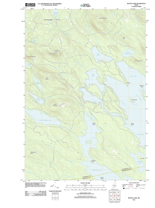2011 Bottle Lake, ME - Maine - USGS Topographic Map
