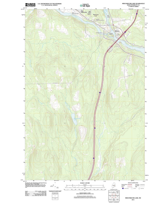 2011 Medunkeunk Lake, ME - Maine - USGS Topographic Map