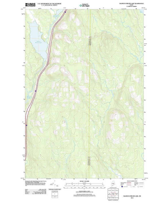 2011 Salmon Stream Lake, ME - Maine - USGS Topographic Map