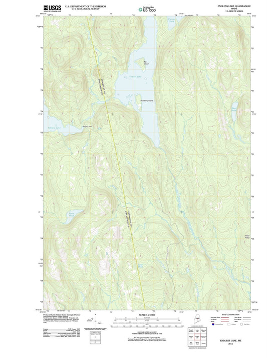 2011 Endless Lake, ME - Maine - USGS Topographic Map