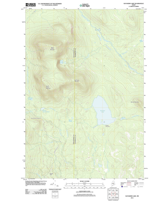 2011 Katahdin Lake, ME - Maine - USGS Topographic Map