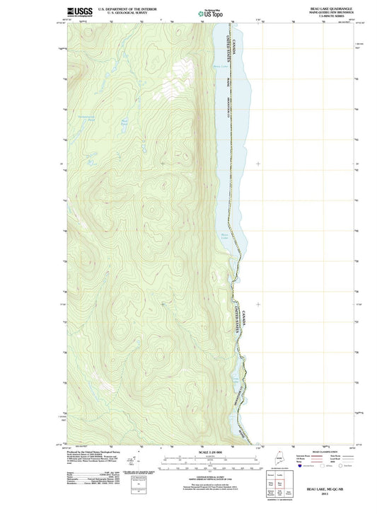 2011 Beau Lake, ME - Maine - USGS Topographic Map