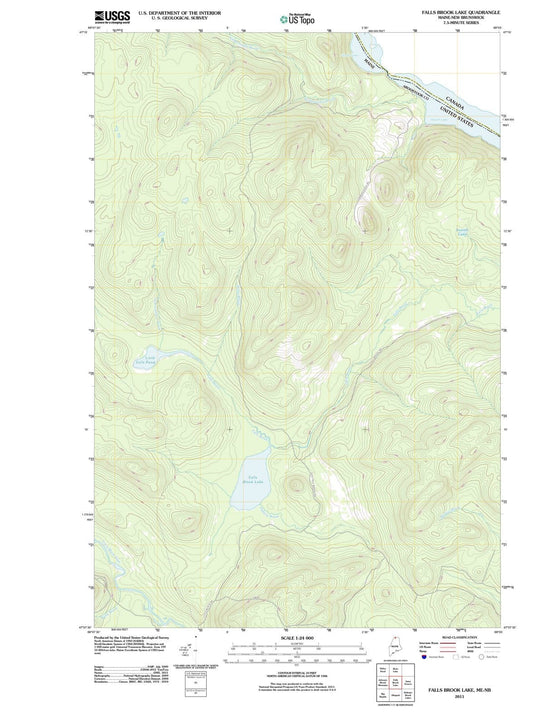 2011 Falls Brook Lake, ME - Maine - USGS Topographic Map