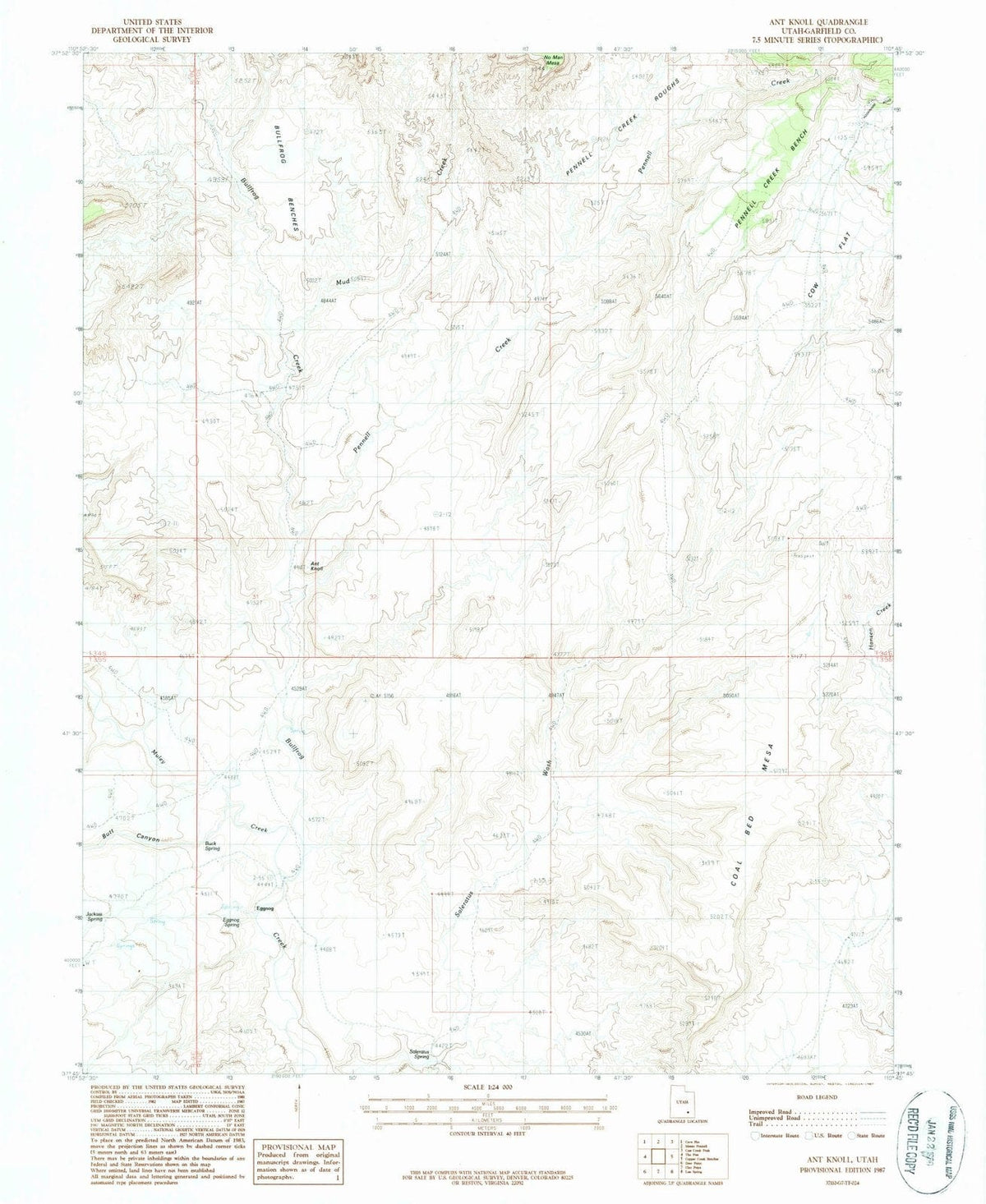 1987 Ant Knoll, UT - Utah - USGS Topographic Map