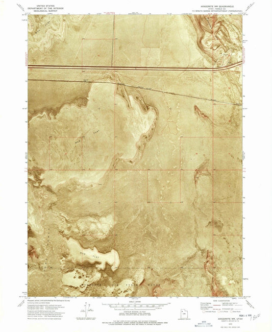 1973 Aragonite, UT - Utah - USGS Topographic Map
