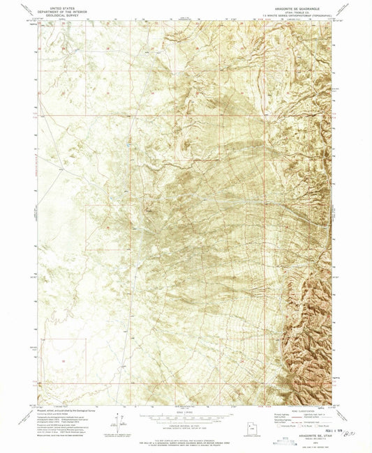 1973 Aragonite, UT - Utah - USGS Topographic Map v2