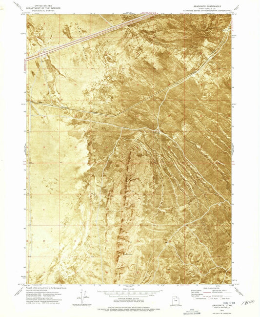 1973 Aragonite, UT - Utah - USGS Topographic Map v4