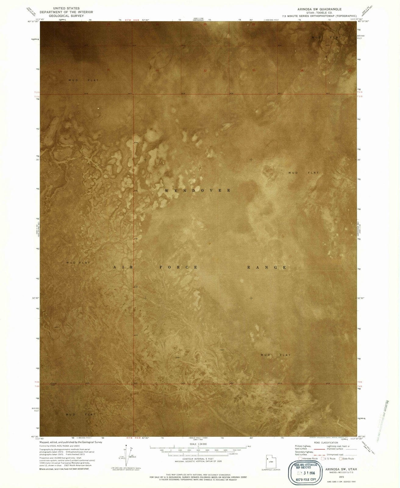 1973 Arinosa, UT - Utah - USGS Topographic Map v2