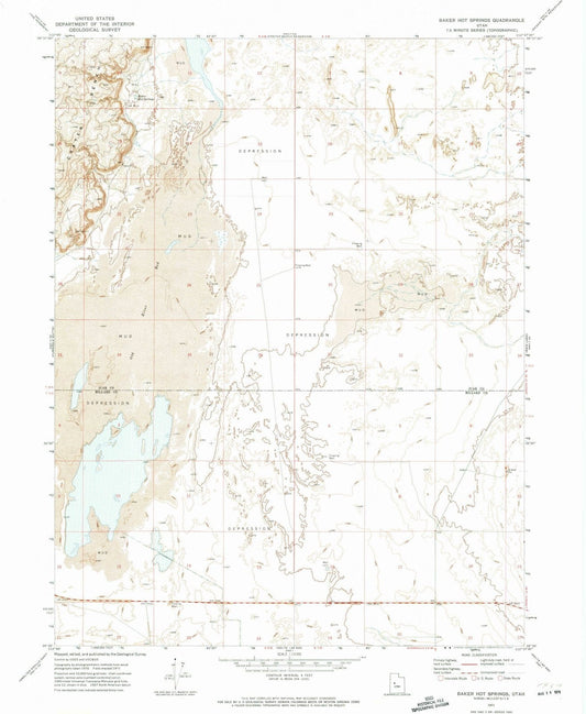 1971 Baker Hot Springs, UT - Utah - USGS Topographic Map