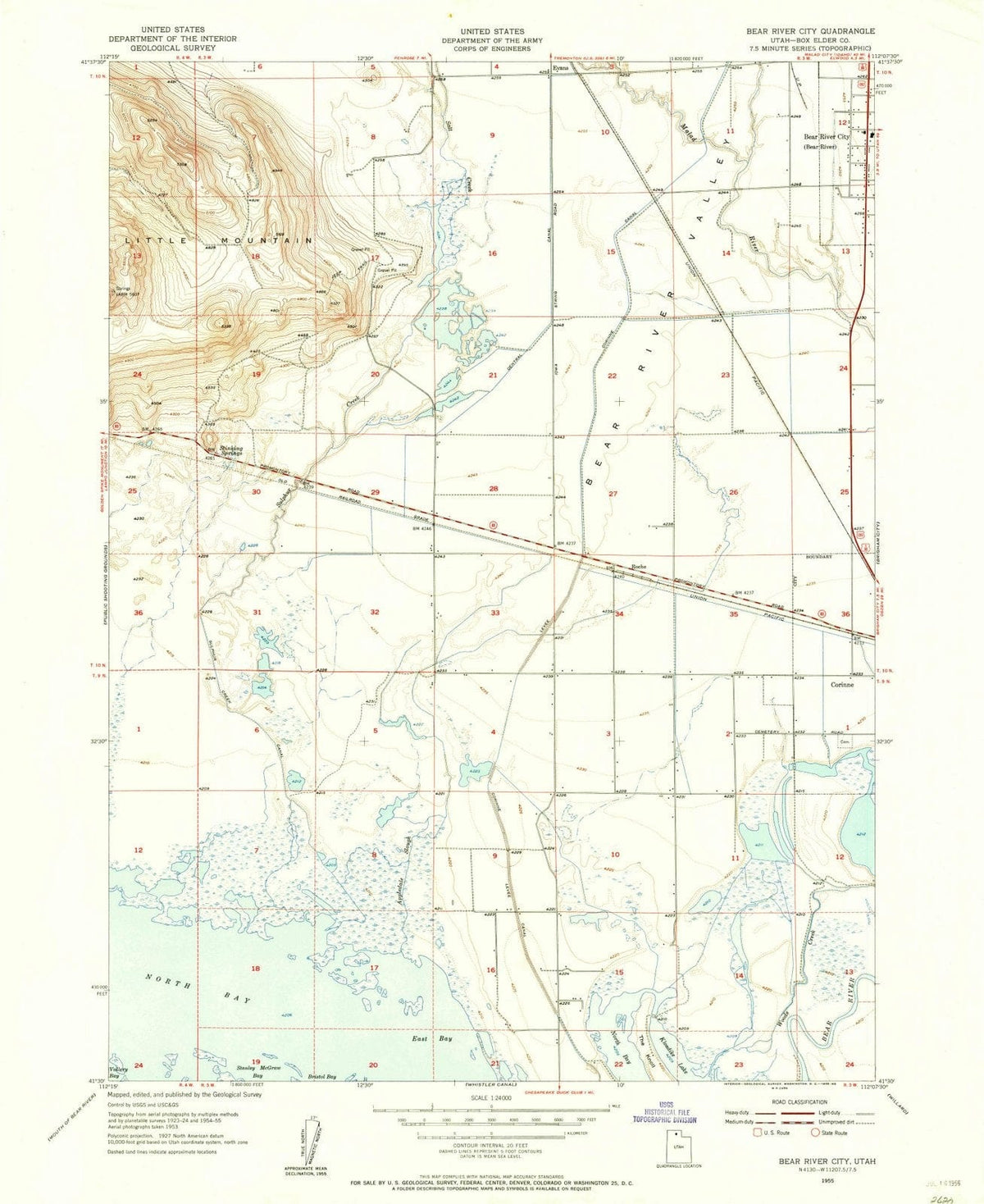 1955 Bear River City, UT - Utah - USGS Topographic Map