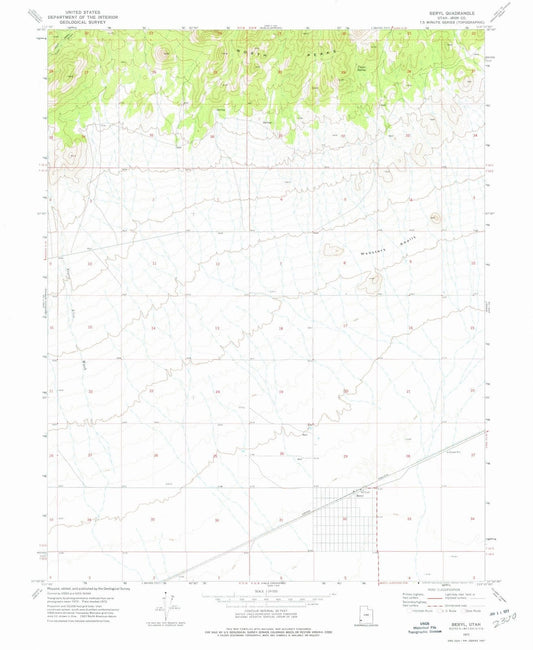 1972 Beryl, UT - Utah - USGS Topographic Map