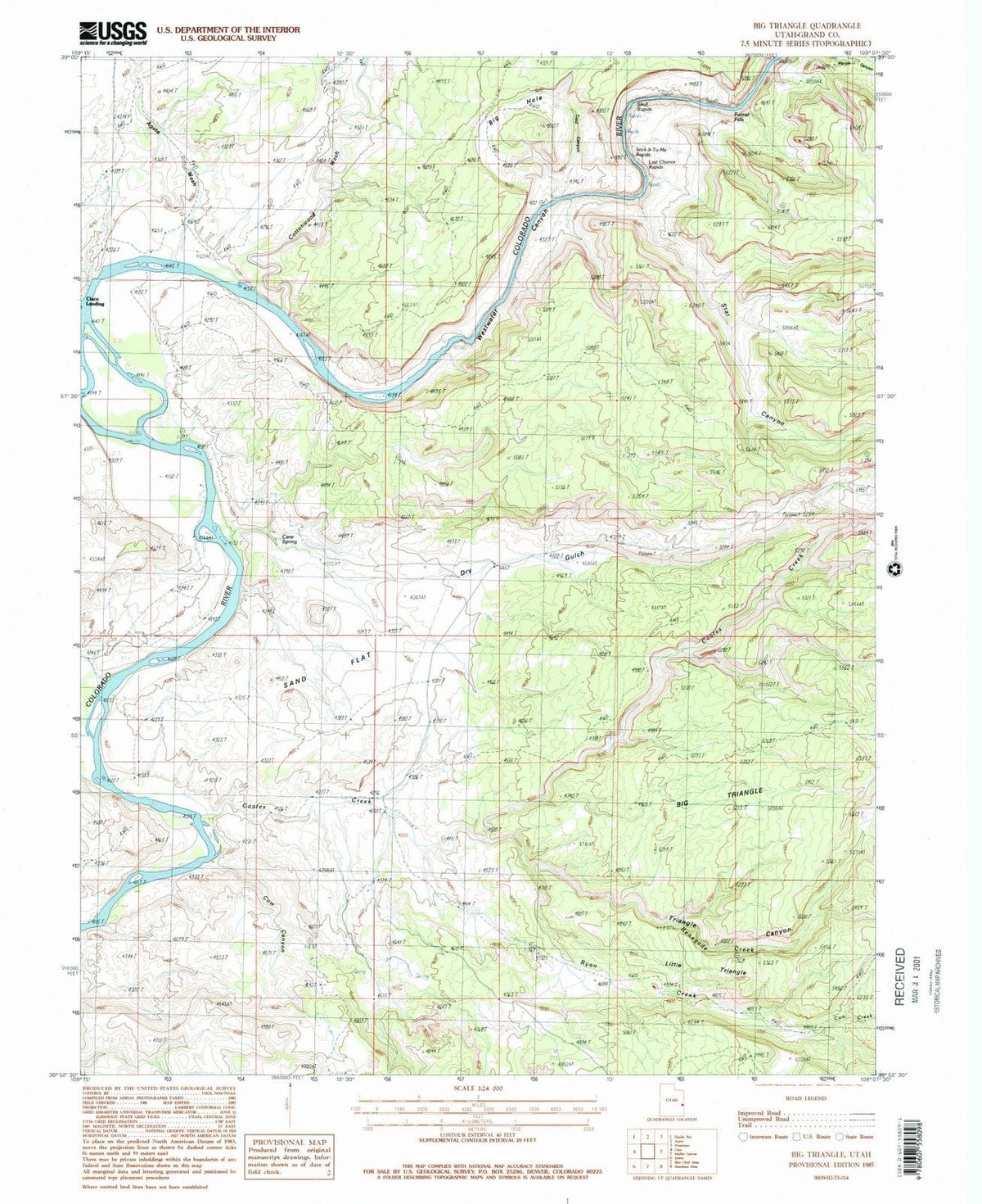 1985 Big Triangle, UT - Utah - USGS Topographic Map