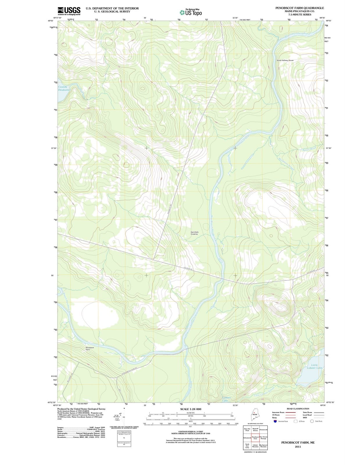 2011 Penobscot Farm, ME - Maine - USGS Topographic Map