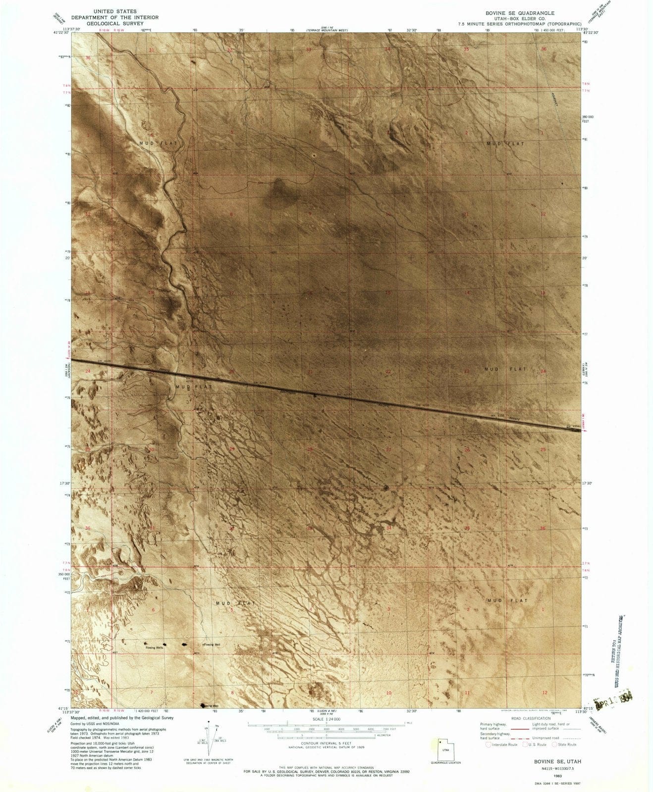 1983 Bovine, UT - Utah - USGS Topographic Map