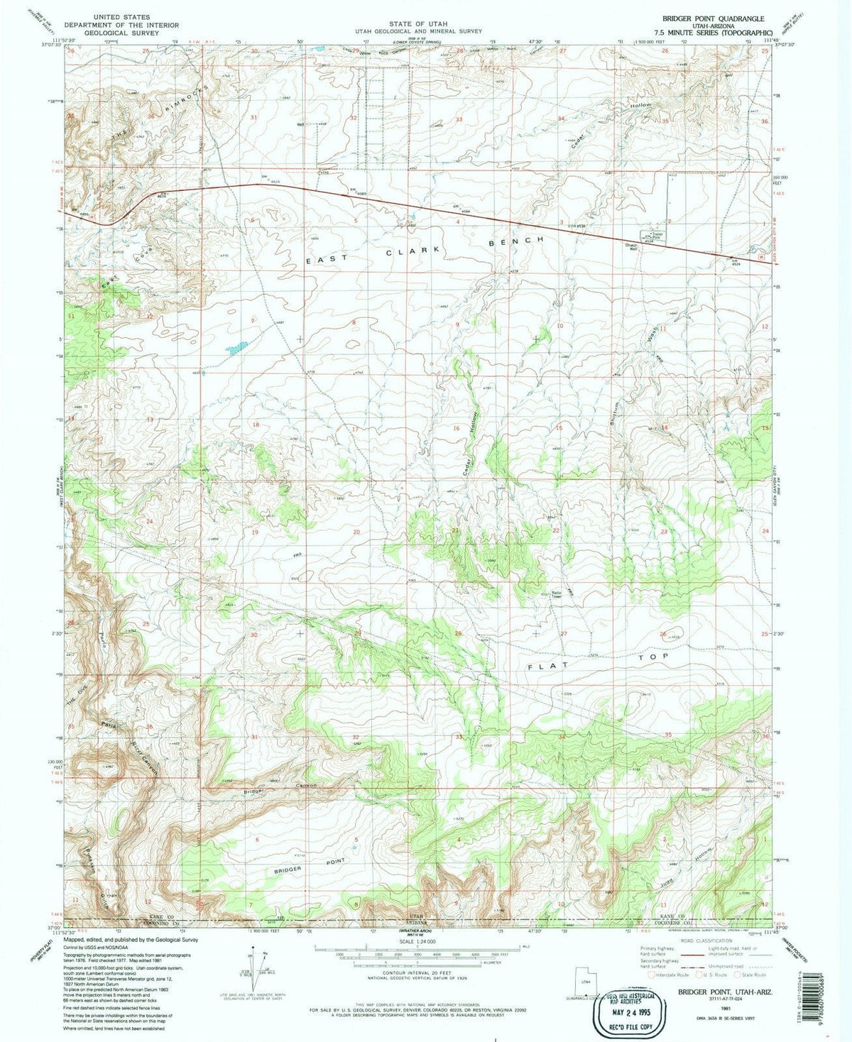 1981 Bridger Point, UT - Utah - USGS Topographic Map