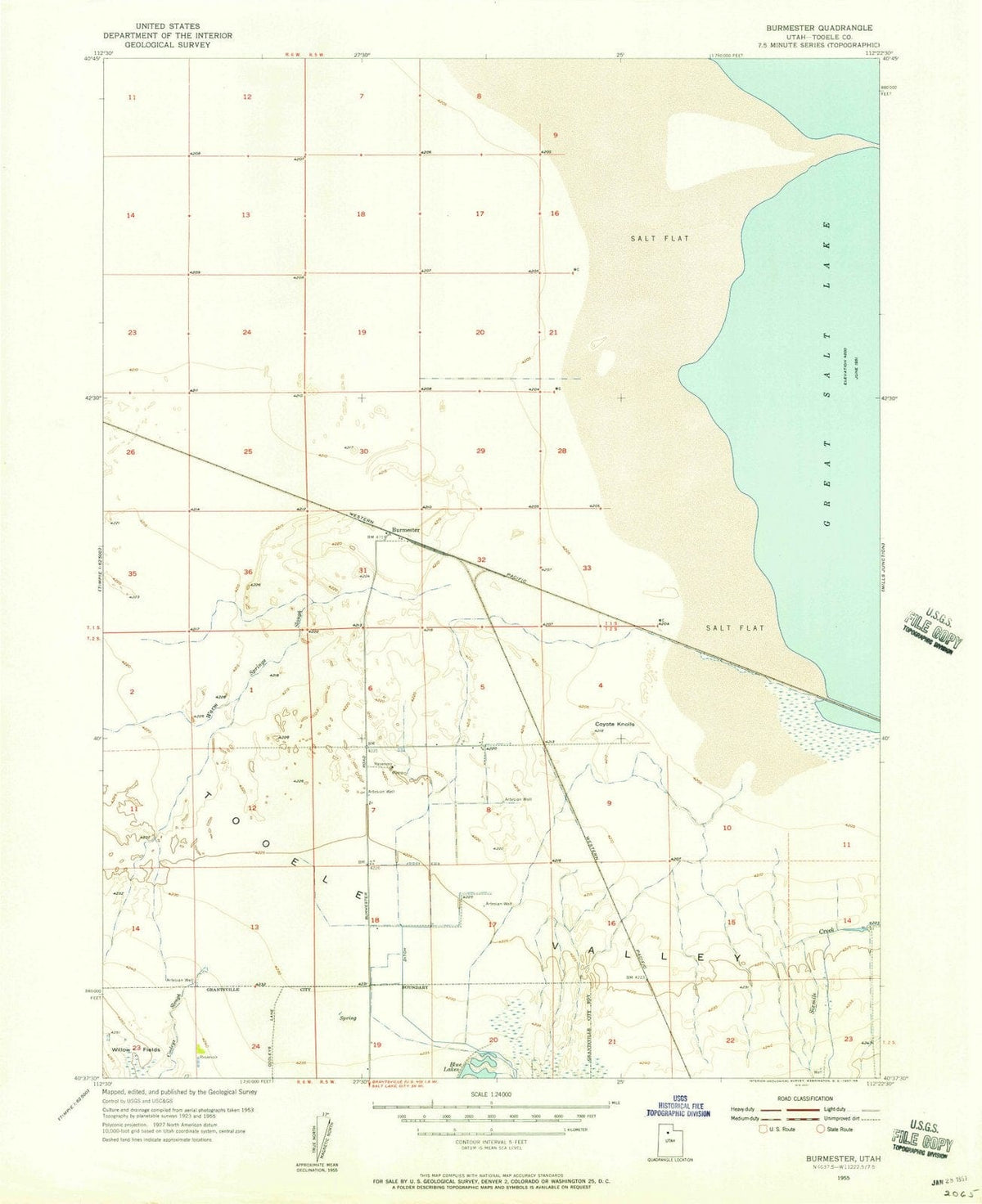 1955 Burmester, UT - Utah - USGS Topographic Map