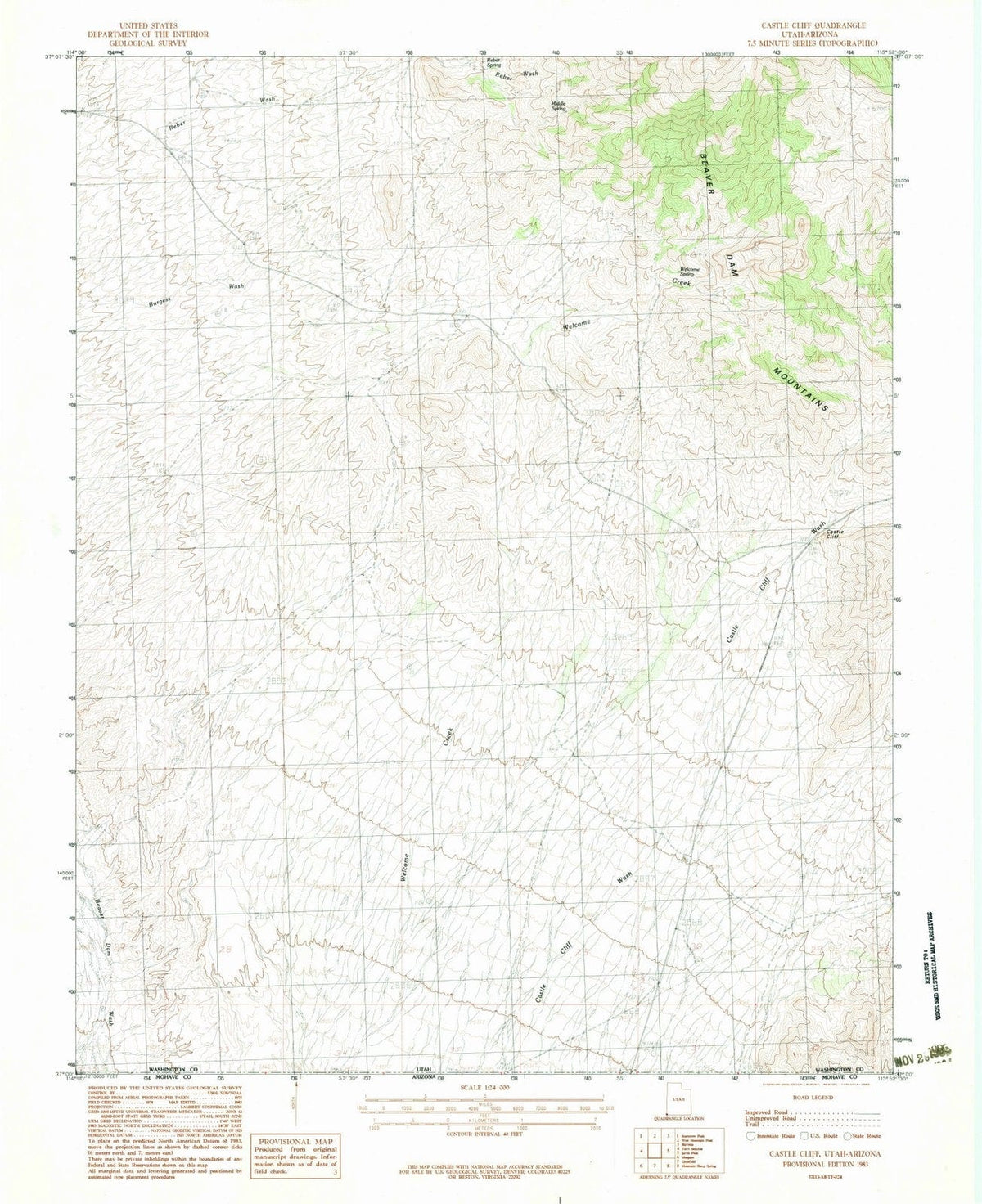 1983 Castle Cliff, UT - Utah - USGS Topographic Map