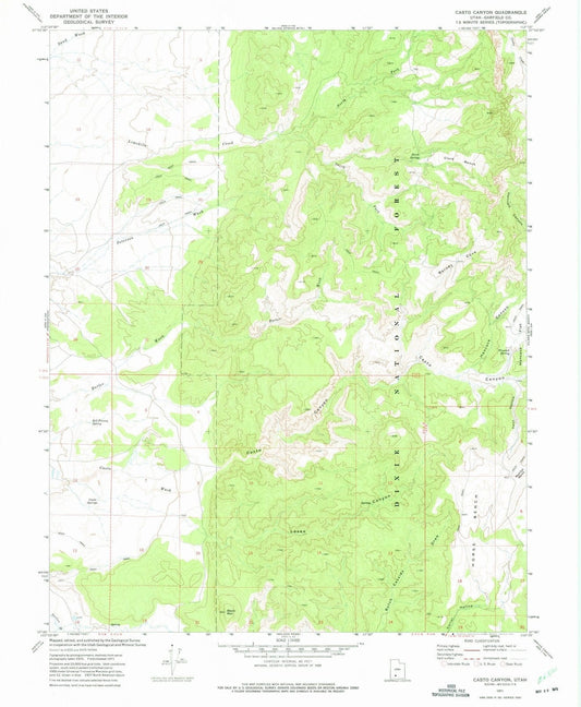 1971 Casto Canyon, UT - Utah - USGS Topographic Map