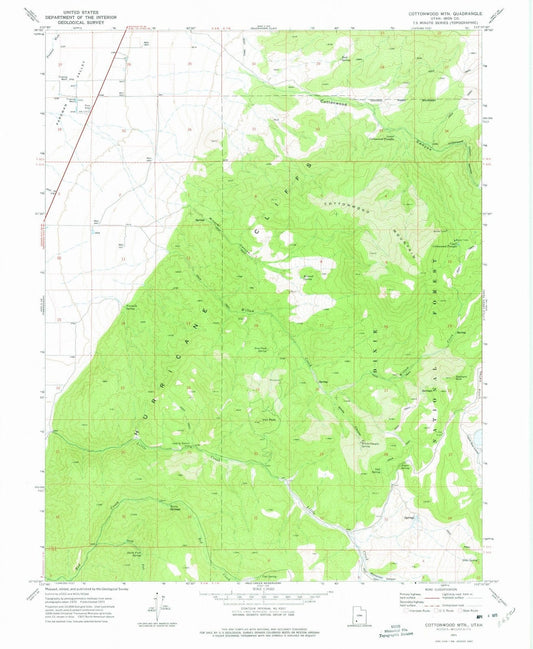 1971 Cottonwood MTN, UT - Utah - USGS Topographic Map