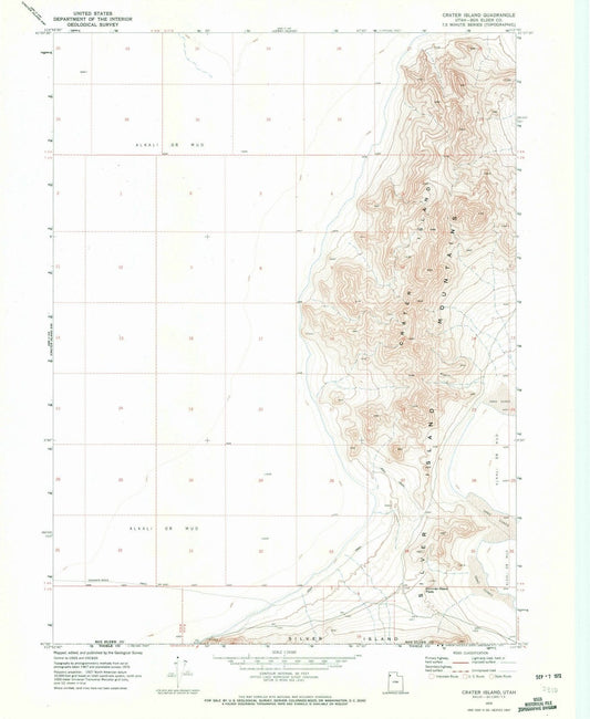 1970 Crater Island, UT - Utah - USGS Topographic Map