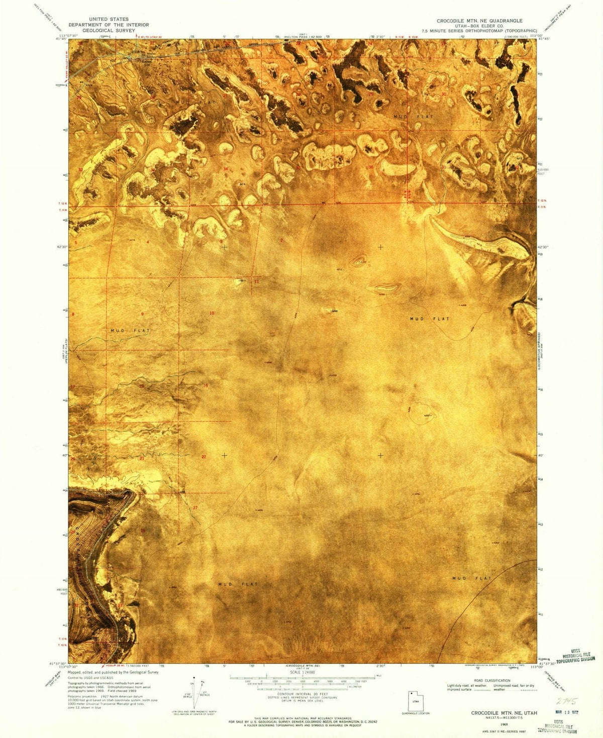 1969 Crocodile MTN, UT - Utah - USGS Topographic Map