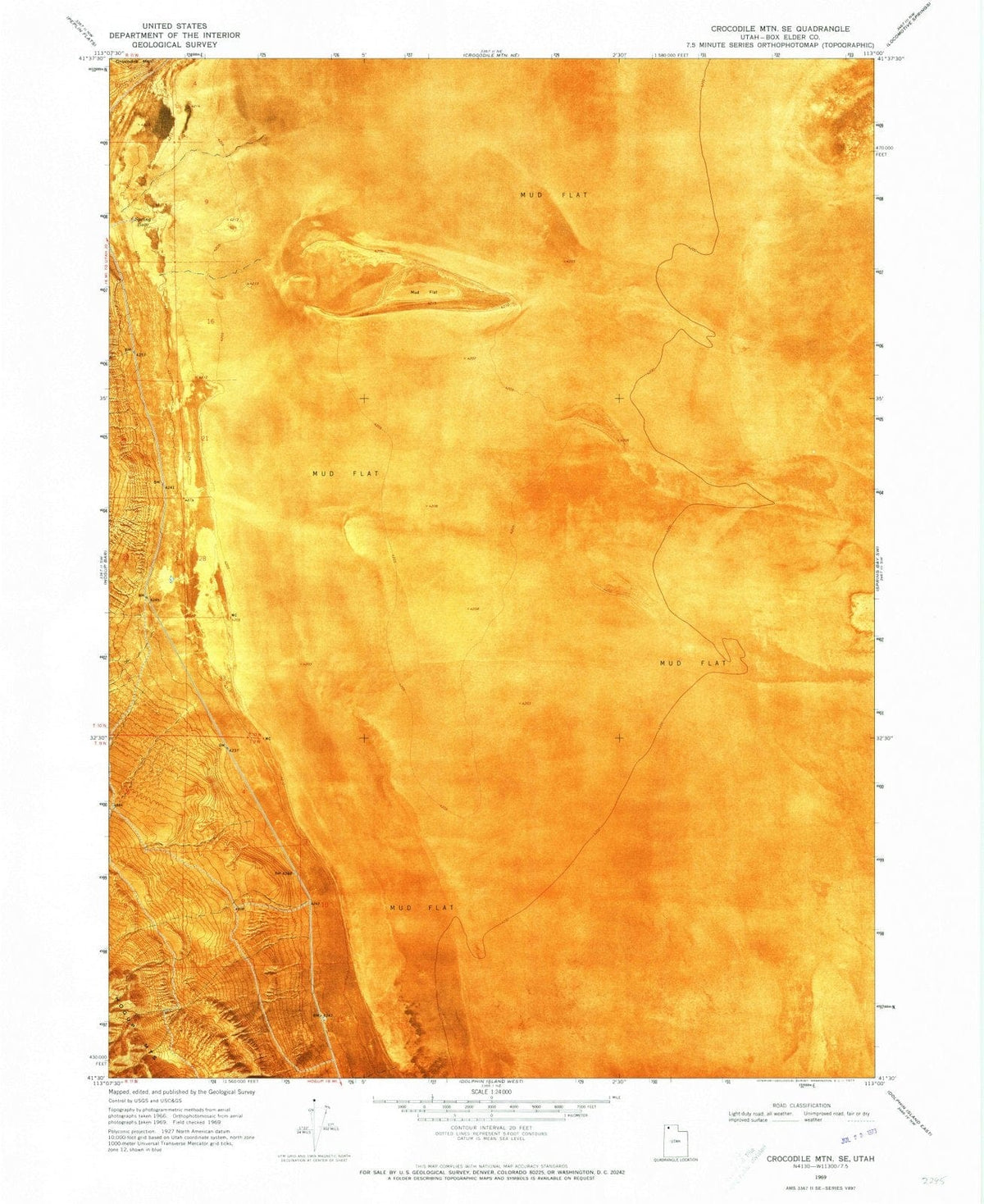 1969 Crocodile MTN, UT - Utah - USGS Topographic Map v2