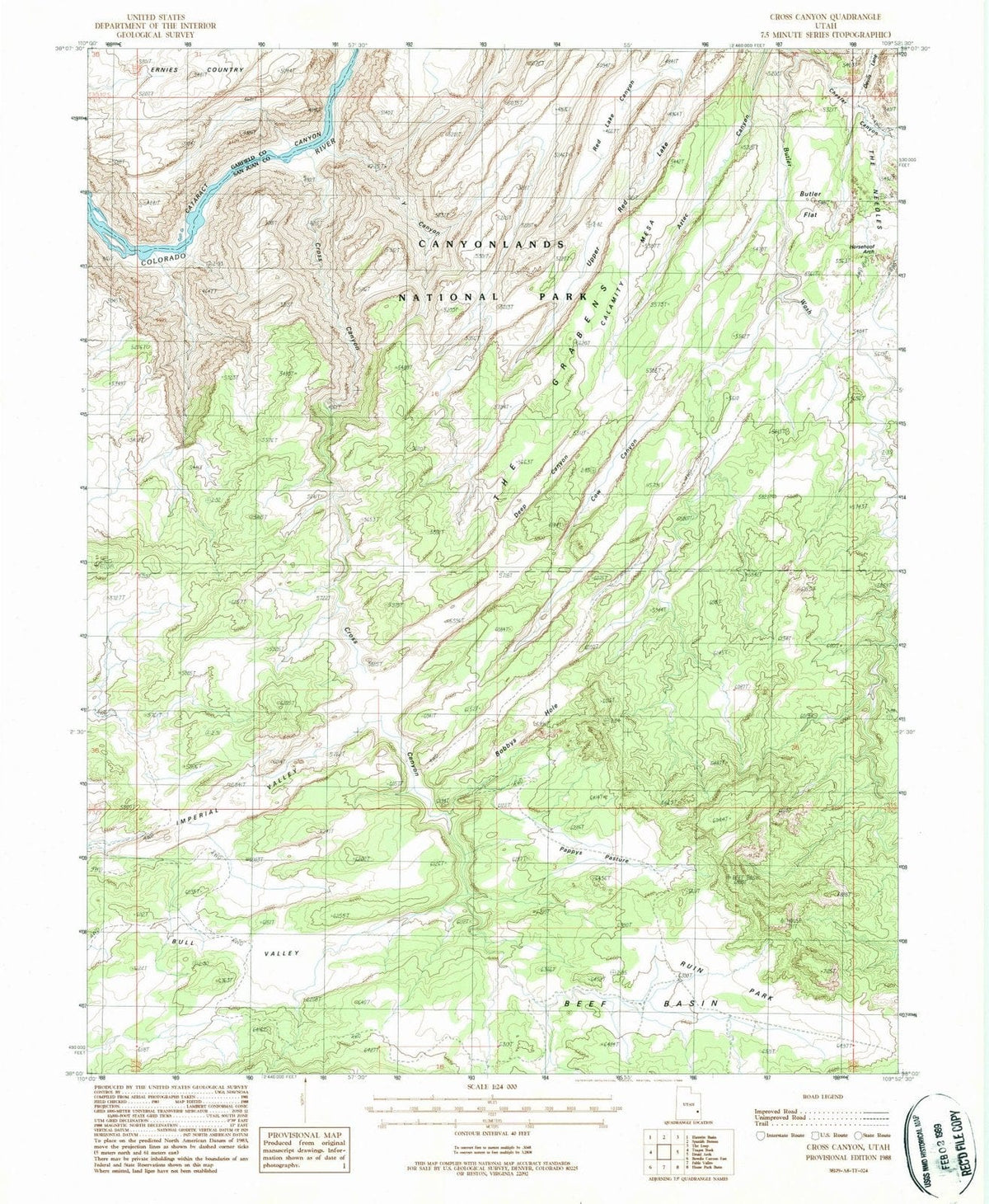 1988 Cross Canyon, UT - Utah - USGS Topographic Map